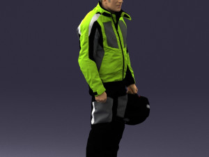 man in motorcycle clothes 0088 3D Model