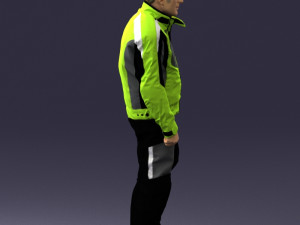 man in motorcycle clothes 0088 3D Model