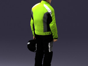 man in motorcycle clothes 0088 3D Model