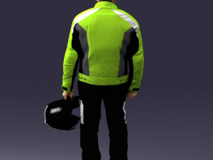 man in motorcycle clothes 0088 3D Model