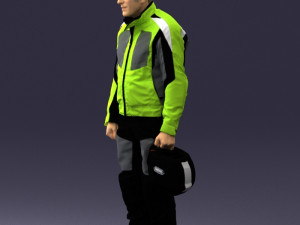 man in motorcycle clothes 0088 3D Model