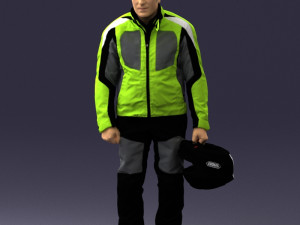 man in motorcycle clothes 0088 3D Model