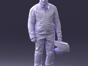 man in motorcycle clothes 0088 3D Model