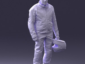 man in motorcycle clothes 0088 3D Model