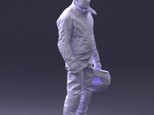 man in motorcycle clothes 0088 3D Model
