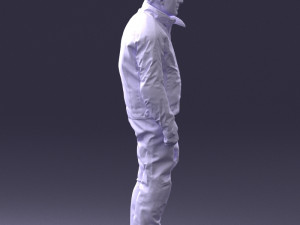 man in motorcycle clothes 0088 3D Model