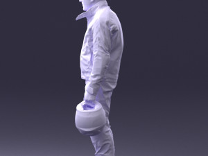 man in motorcycle clothes 0088 3D Model