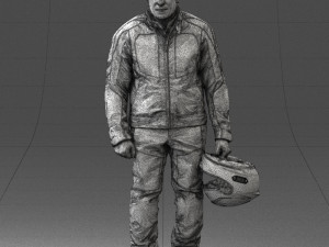 man in motorcycle clothes 0088 3D Model