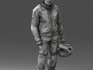 man in motorcycle clothes 0088 3D Model