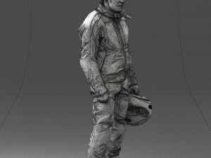 man in motorcycle clothes 0088 3D Model