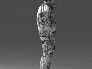man in motorcycle clothes 0088 3D Model