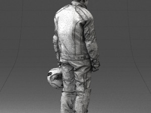 man in motorcycle clothes 0088 3D Model