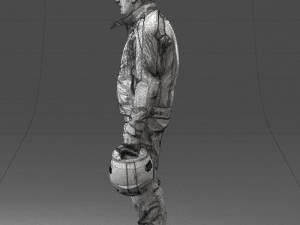 man in motorcycle clothes 0088 3D Model