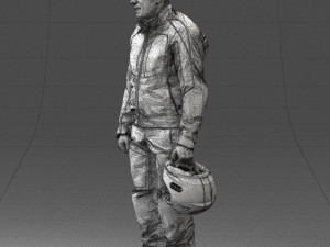 man in motorcycle clothes 0088 3D Model