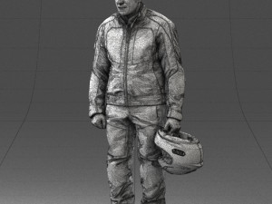 man in motorcycle clothes 0088 3D Model