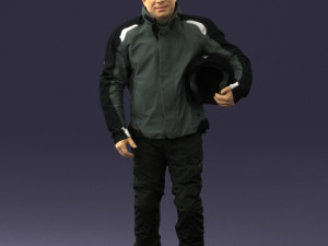 man in motorcycle clothes 0089 3D Model