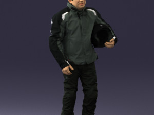 man in motorcycle clothes 0089 3D Model