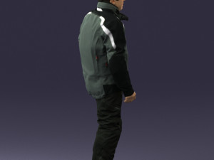 man in motorcycle clothes 0089 3D Model