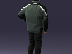 man in motorcycle clothes 0089 3D Model