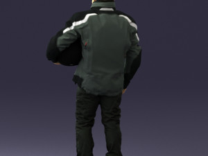 man in motorcycle clothes 0089 3D Model