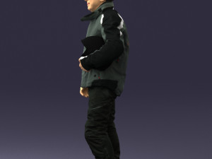 man in motorcycle clothes 0089 3D Model