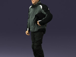 man in motorcycle clothes 0089 3D Model