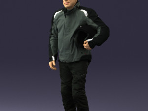 man in motorcycle clothes 0089 3D Model