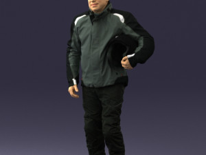 man in motorcycle clothes 0089 3D Model