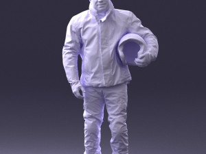 man in motorcycle clothes 0089 3D Model