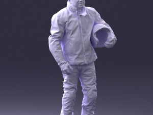 man in motorcycle clothes 0089 3D Model