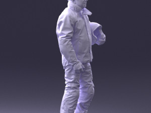 man in motorcycle clothes 0089 3D Model