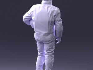 man in motorcycle clothes 0089 3D Model
