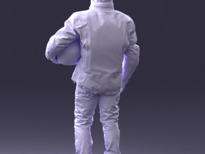 man in motorcycle clothes 0089 3D Model