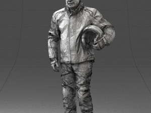 man in motorcycle clothes 0089 3D Model