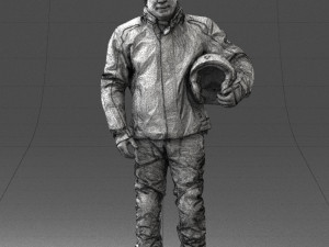 man in motorcycle clothes 0089 3D Model