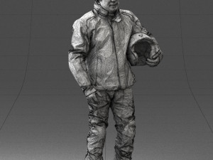 man in motorcycle clothes 0089 3D Model