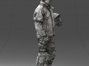man in motorcycle clothes 0089 3D Model