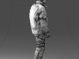 man in motorcycle clothes 0089 3D Model