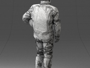 man in motorcycle clothes 0089 3D Model