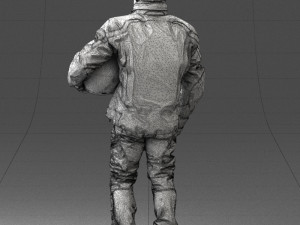 man in motorcycle clothes 0089 3D Model