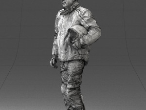 man in motorcycle clothes 0089 3D Model