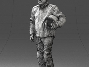 man in motorcycle clothes 0089 3D Model