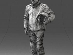 man in motorcycle clothes 0089 3D Model