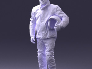 man in motorcycle clothes 0089 3d print ready 3D-printmodel