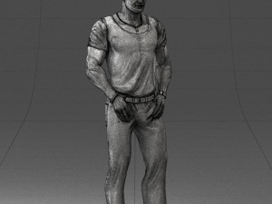 man in blue t-shirt 0090 3d print ready 3D 打印模型