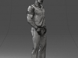 man in blue t-shirt 0090 3d print ready 3D 打印模型