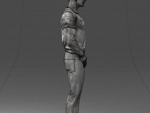 man in blue t-shirt 0090 3d print ready 3D 打印模型
