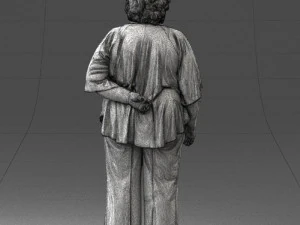 000416 Realistic Elderly Woman Casual Outfit Standing Pose Scan 3dp 3D Print Model