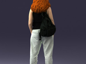 red haired woman 0081 Modelo 3D