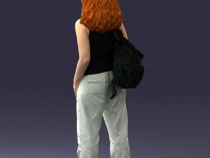 red haired woman 0081 Modelo 3D